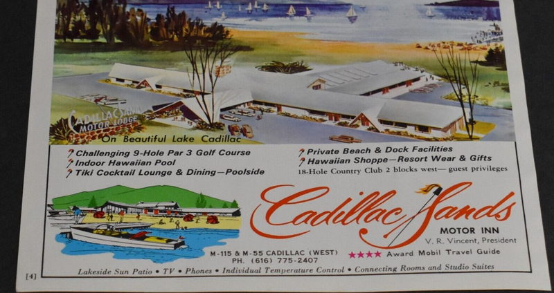 Lake Cadillac Resort (Cadillac Sands Resort) - Print Ad (newer photo)